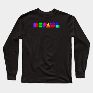 Custom colorful DePaul Geometric Design Long Sleeve T-Shirt